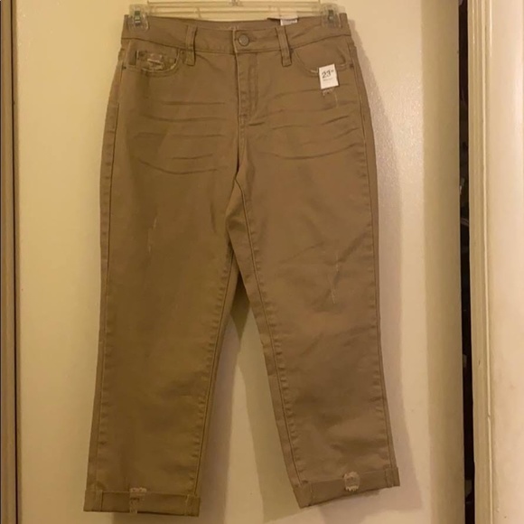 NWT Time and Tru Mid Rise Khaki Tan Brown - Picture 8 of 16
